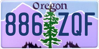 OR license plate 886ZQF