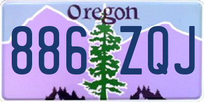 OR license plate 886ZQJ