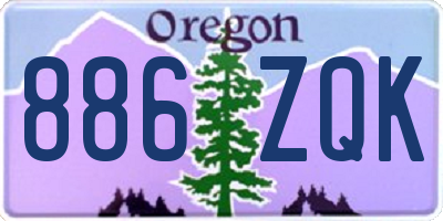 OR license plate 886ZQK