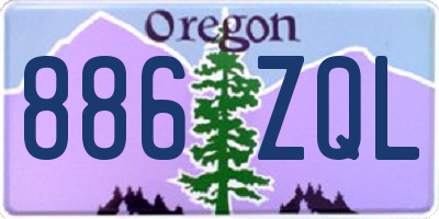 OR license plate 886ZQL