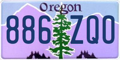 OR license plate 886ZQO