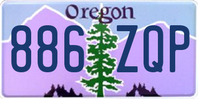 OR license plate 886ZQP