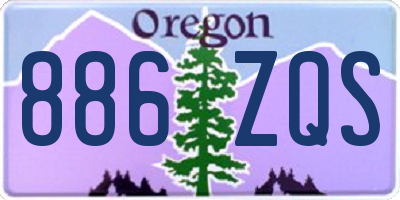 OR license plate 886ZQS