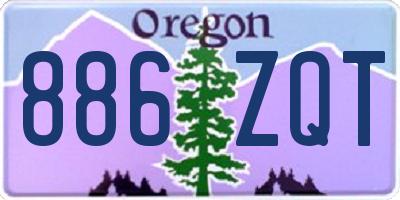 OR license plate 886ZQT