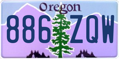 OR license plate 886ZQW