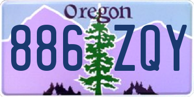 OR license plate 886ZQY