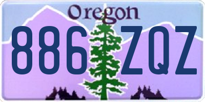 OR license plate 886ZQZ