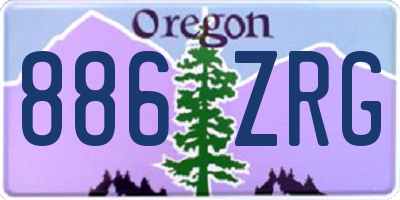OR license plate 886ZRG