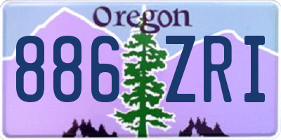 OR license plate 886ZRI