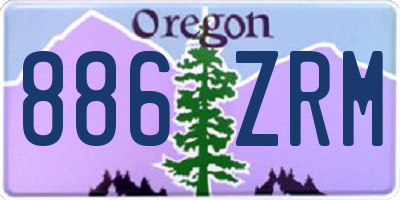 OR license plate 886ZRM