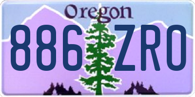 OR license plate 886ZRO