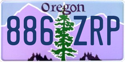 OR license plate 886ZRP
