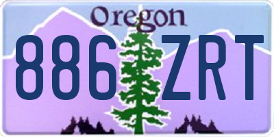 OR license plate 886ZRT