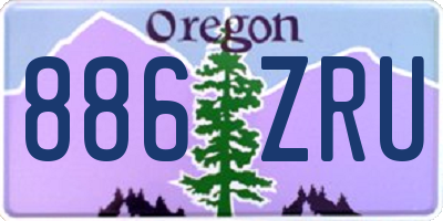 OR license plate 886ZRU