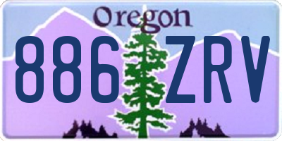 OR license plate 886ZRV