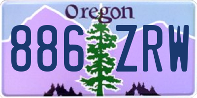 OR license plate 886ZRW