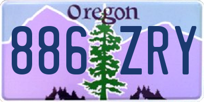 OR license plate 886ZRY