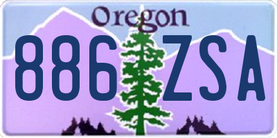 OR license plate 886ZSA