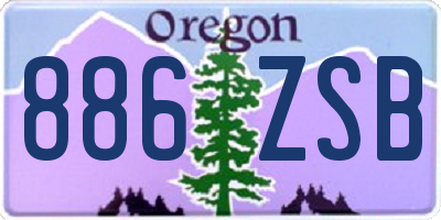 OR license plate 886ZSB