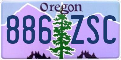 OR license plate 886ZSC