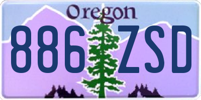 OR license plate 886ZSD