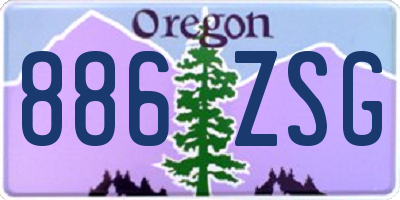 OR license plate 886ZSG
