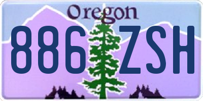 OR license plate 886ZSH