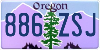 OR license plate 886ZSJ