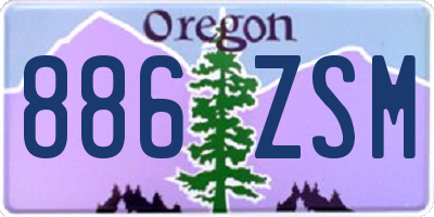 OR license plate 886ZSM