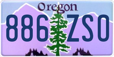OR license plate 886ZSO