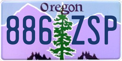 OR license plate 886ZSP