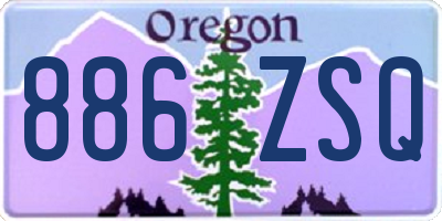 OR license plate 886ZSQ