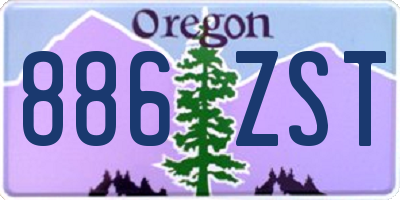OR license plate 886ZST