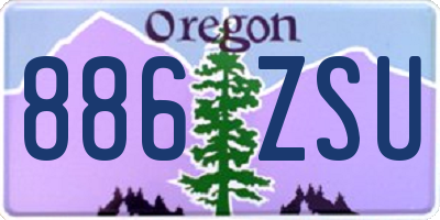 OR license plate 886ZSU