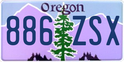 OR license plate 886ZSX