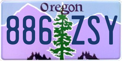 OR license plate 886ZSY