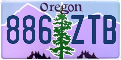 OR license plate 886ZTB