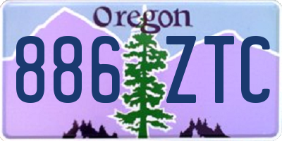 OR license plate 886ZTC