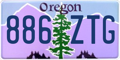 OR license plate 886ZTG