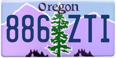 OR license plate 886ZTI