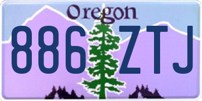 OR license plate 886ZTJ