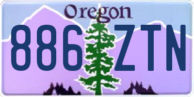OR license plate 886ZTN