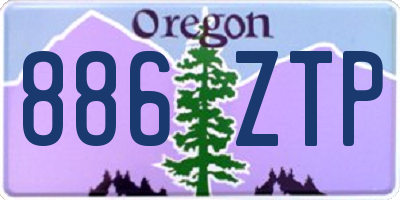 OR license plate 886ZTP