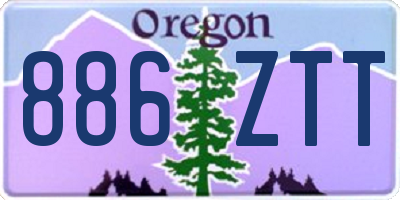 OR license plate 886ZTT