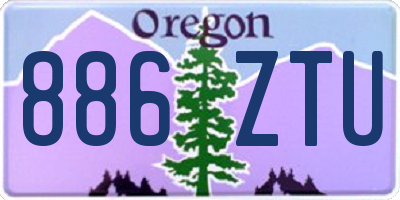OR license plate 886ZTU