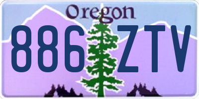 OR license plate 886ZTV