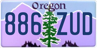 OR license plate 886ZUD