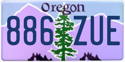 OR license plate 886ZUE