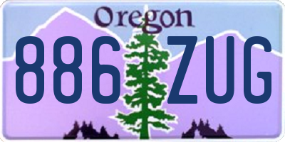 OR license plate 886ZUG
