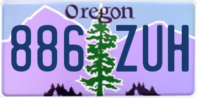 OR license plate 886ZUH